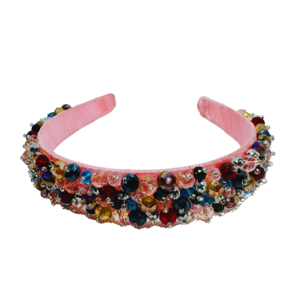 Multicolor crystal pink shaded hairband hair accessories