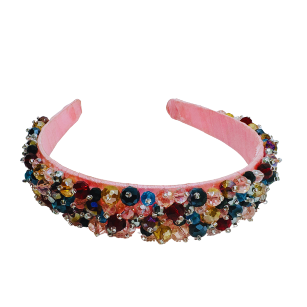 Multicolor crystal pink shaded hairband hair accessories